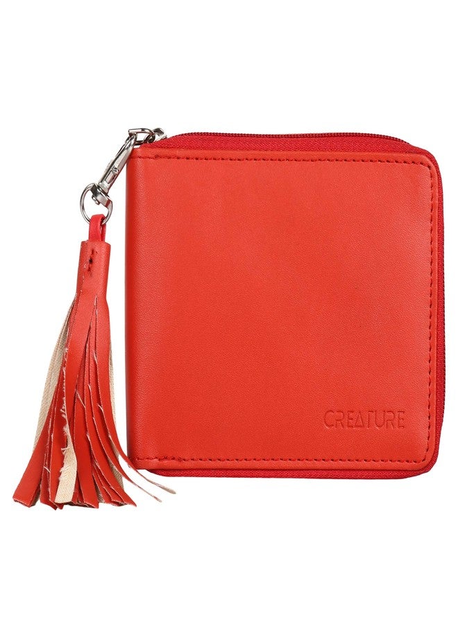 Creature Red Color Zipper Wallet For Girls(Color-Red||ZWL-012) - Image 1